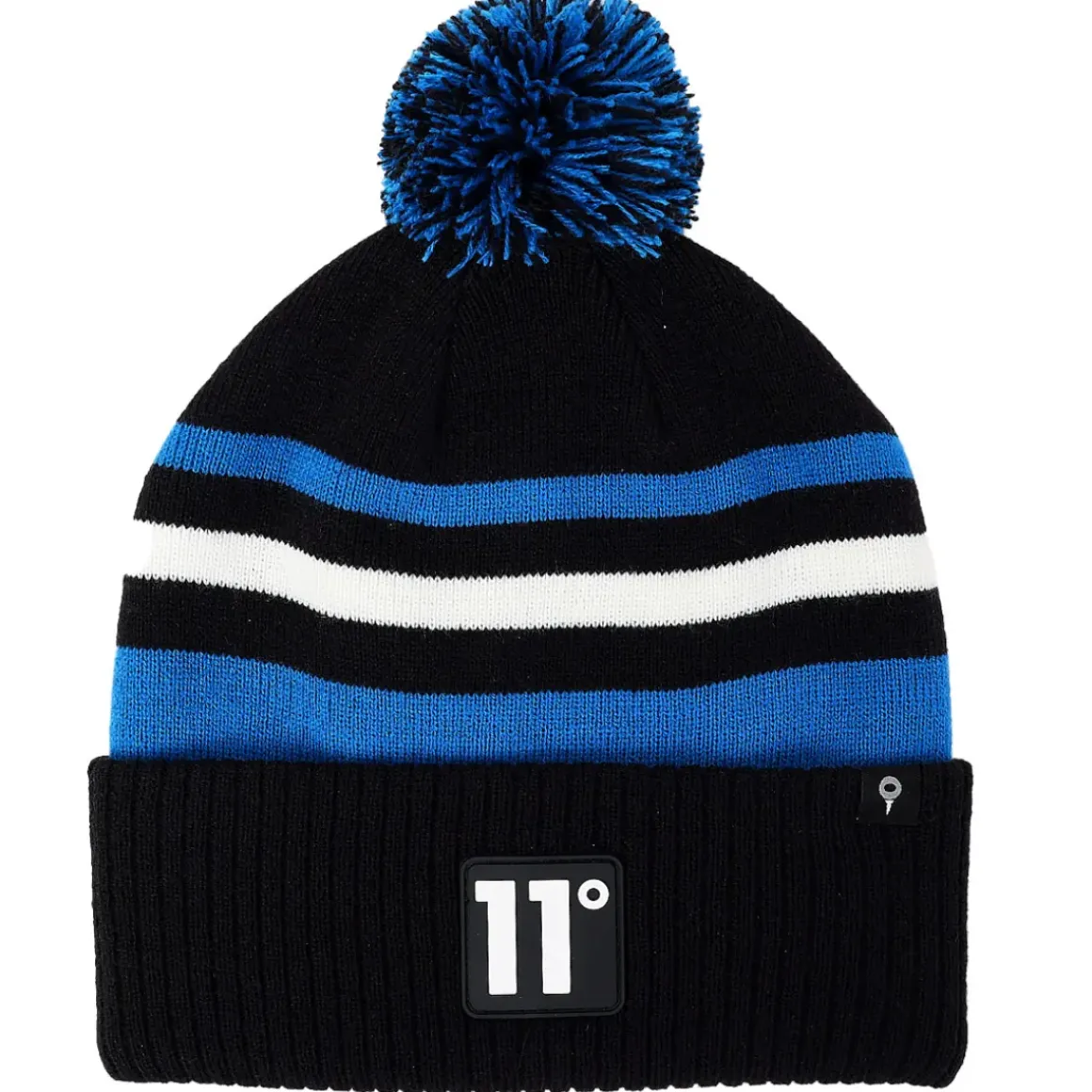 11 Degrees Fleece Lined Graphic POM Golf Beanie