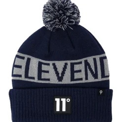 11 Degrees Fleece Lined Graphic POM Golf Beanie