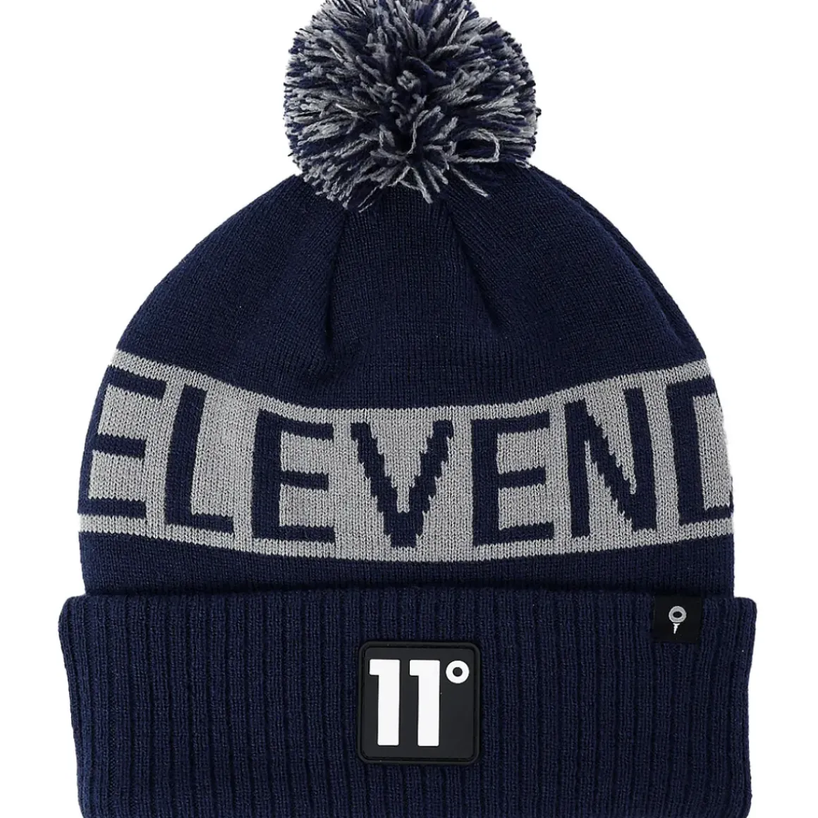 11 Degrees Fleece Lined Graphic POM Golf Beanie