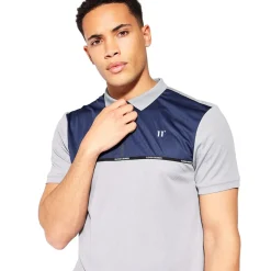 11 Degrees Men's Taped Zip Golf Polo Shirt