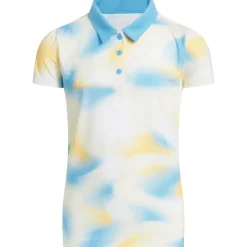 adidas Junior Girls All-Over Printed Golf Polo Shirt