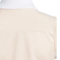 adidas Junior Girls Ottoman Striped Sleeveless Golf Polo Shirt