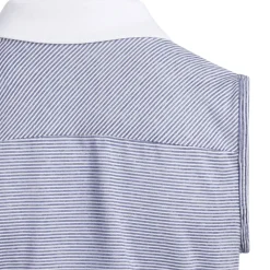 adidas Junior Girls Ottoman Striped Sleeveless Golf Polo Shirt