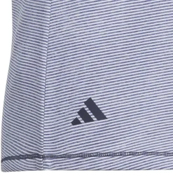 adidas Junior Girls Ottoman Striped Sleeveless Golf Polo Shirt