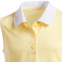 adidas Junior Sleeveless Golf Polo Shirt