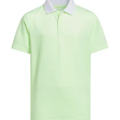 adidas Junior Striped Golf Polo Shirt
