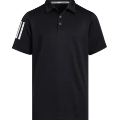 adidas Junior Three Stripe Stretch Golf Polo Shirt
