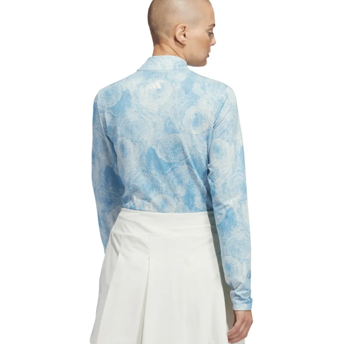 adidas Ladies Print Mock Half Zip Golf Mid Layer