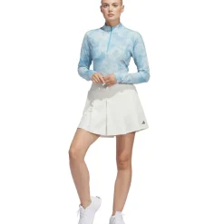 adidas Ladies Print Mock Half Zip Golf Mid Layer