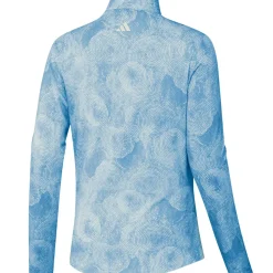 adidas Ladies Print Mock Half Zip Golf Mid Layer