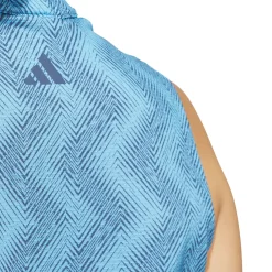 adidas Ladies Ultimate365 Ottoman Print Sleeveless Golf Polo Shirt