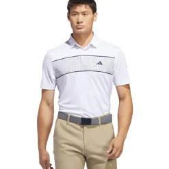 adidas Men's Core Chest Stripe Golf Polo Shirt