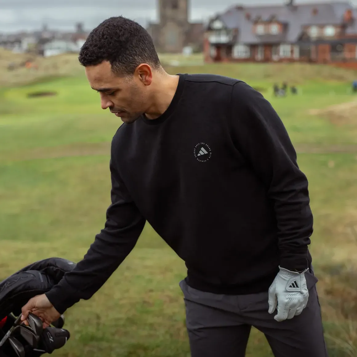 adidas Men's Core Crew Neck Golf Sweater