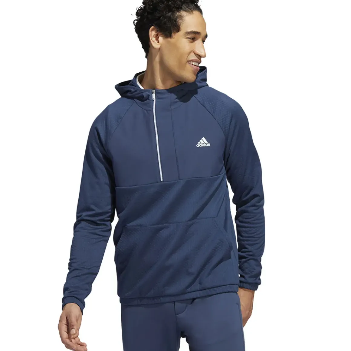 adidas Men's Half Zip Fleece Hooded Golf Midlayer