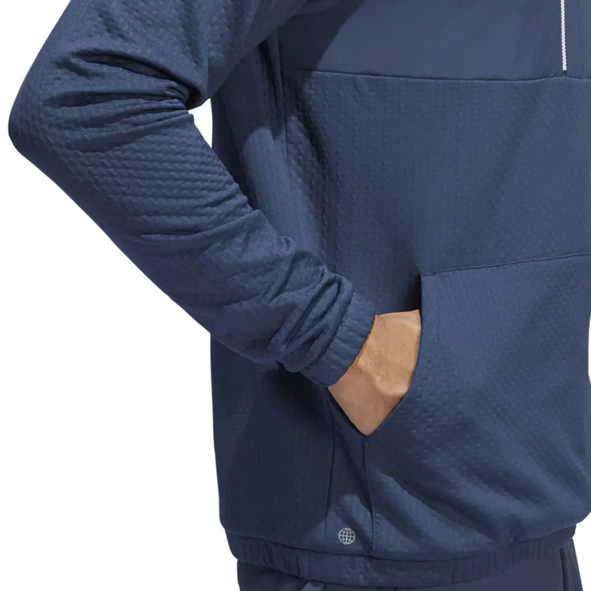 adidas Men's Half Zip Fleece Hooded Golf Midlayer