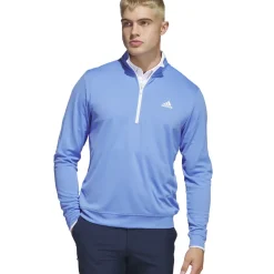 adidas Men's PRIMEGREEN UPF Half Zip Golf Midlayer