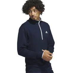 adidas Men's PRIMEGREEN UPF Half Zip Golf Midlayer