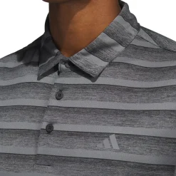 adidas Men's Two-Colour Striped Golf Polo Shirt