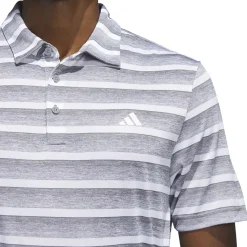adidas Men's Two-Colour Striped Golf Polo Shirt
