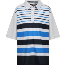 Benross Junior Colour Block Stripe Stretch Golf Polo Shirt
