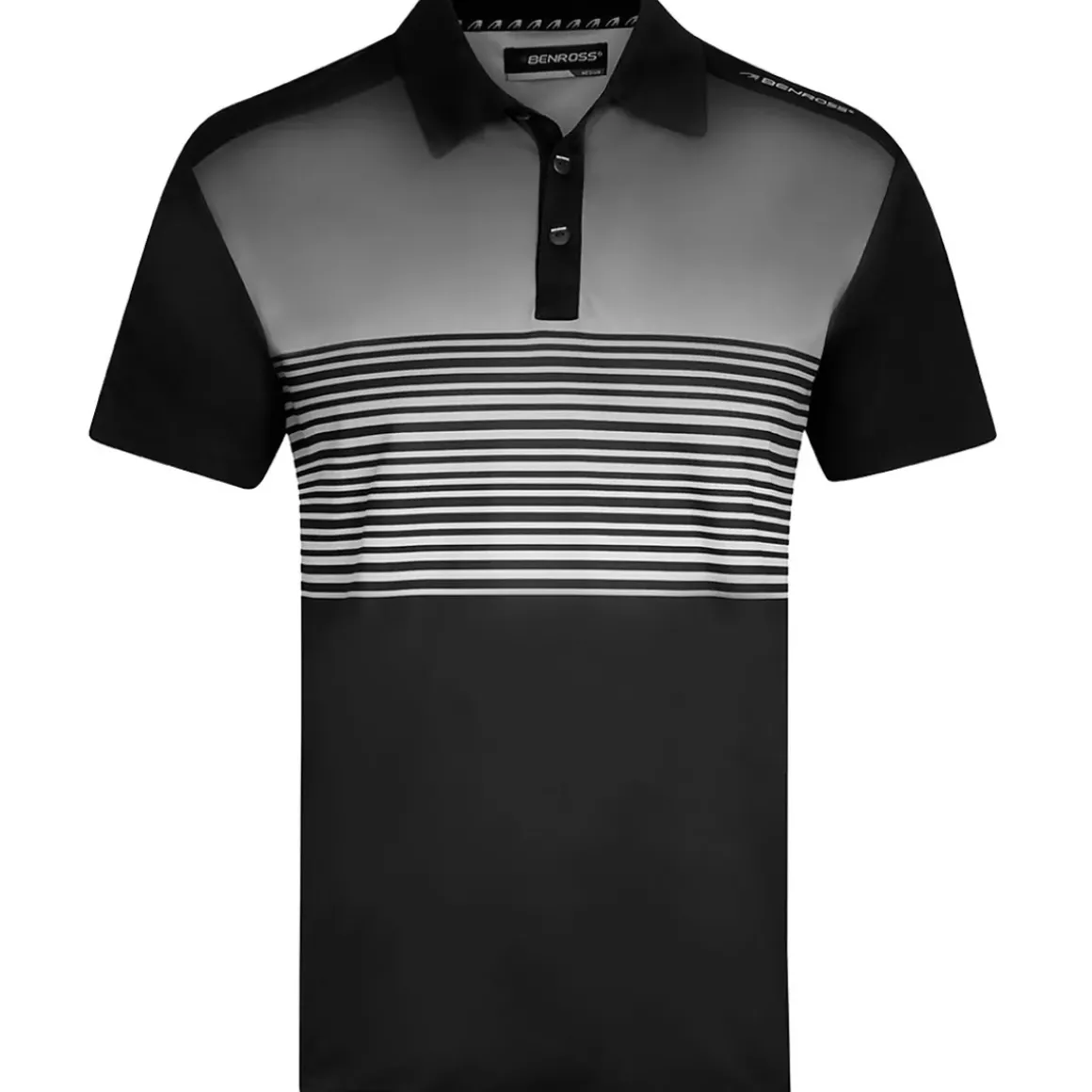 Benross Men's Fade Stripe Stretch Golf Polo Shirt