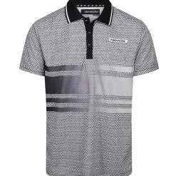 Benross Men's Hex Print Stretch Golf Polo Shirt