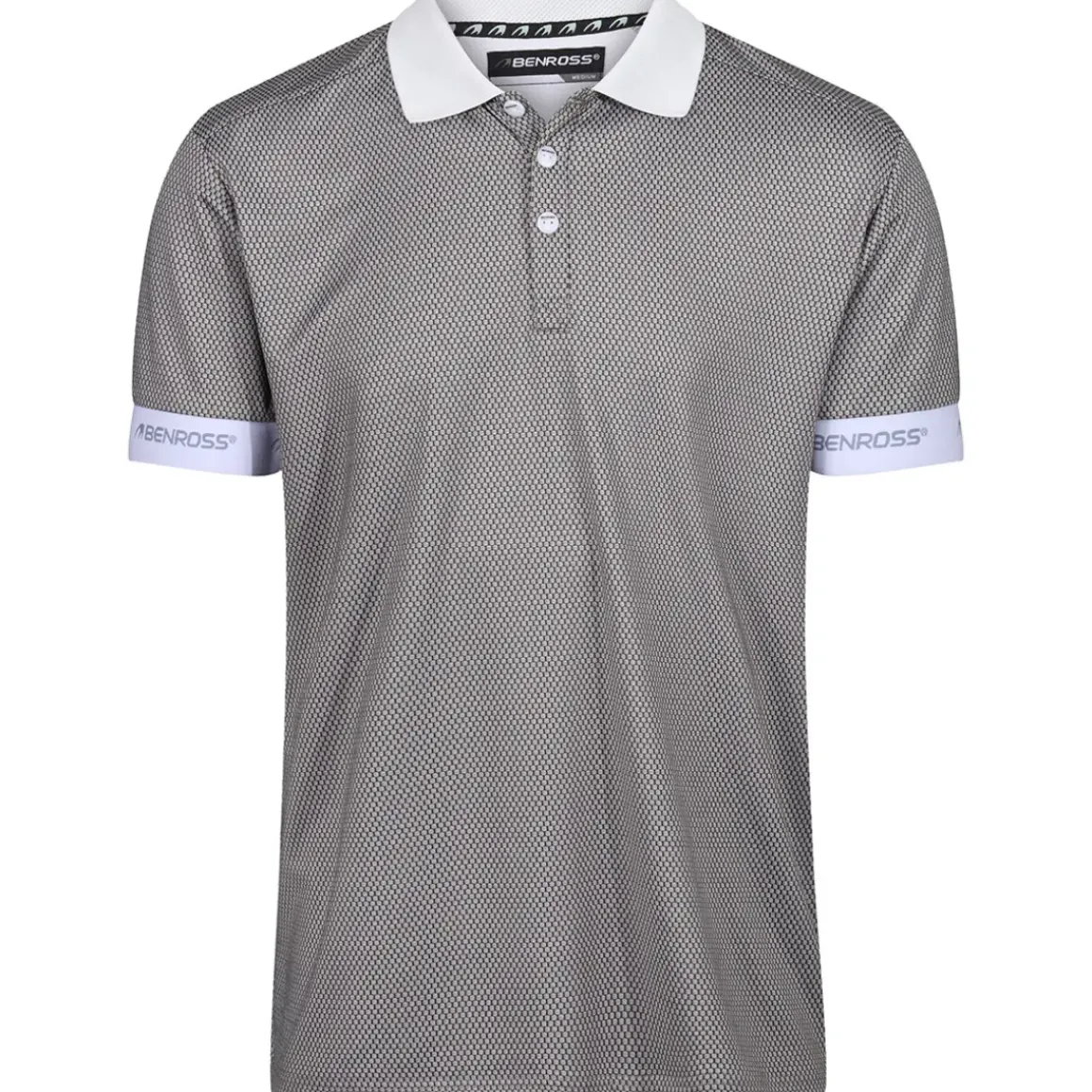 Benross Men's Honeycomb Jacquard Golf Polo Shirt