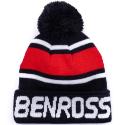 Benross Men's Multi Stripe Knit Pom Golf Beanie
