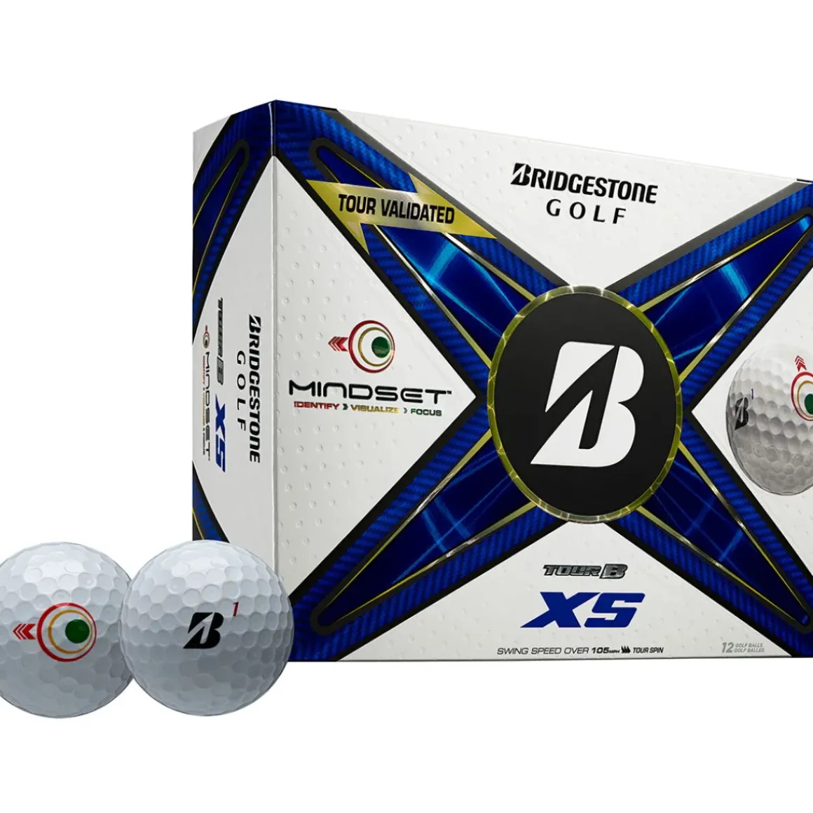 Bridgestone Tour B XS Mindset 12 Golf Ball Pack
