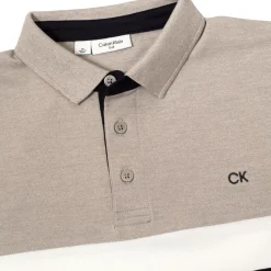 Calvin Klein Men's Chest Stripe Block Golf Polo Shirt