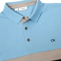 Calvin Klein Men's Chest Stripe Block Golf Polo Shirt
