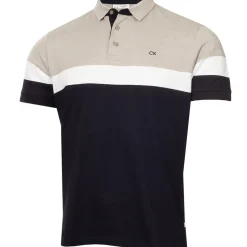 Calvin Klein Men's Chest Stripe Block Golf Polo Shirt