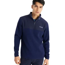 Calvin Klein Men's Hybrid Polar Fleece Half Zip Golf Mid Layer