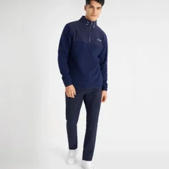 Calvin Klein Men's Hybrid Polar Fleece Half Zip Golf Mid Layer