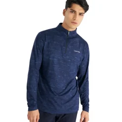 Calvin Klein Men's Newport Print Half Zip Golf Mid Layer