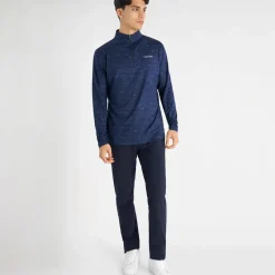 Calvin Klein Men's Newport Print Half Zip Golf Mid Layer