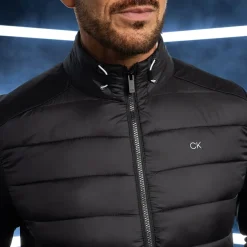 Calvin Klein Men's Padded Hybrid Full Zip Golf Jacket