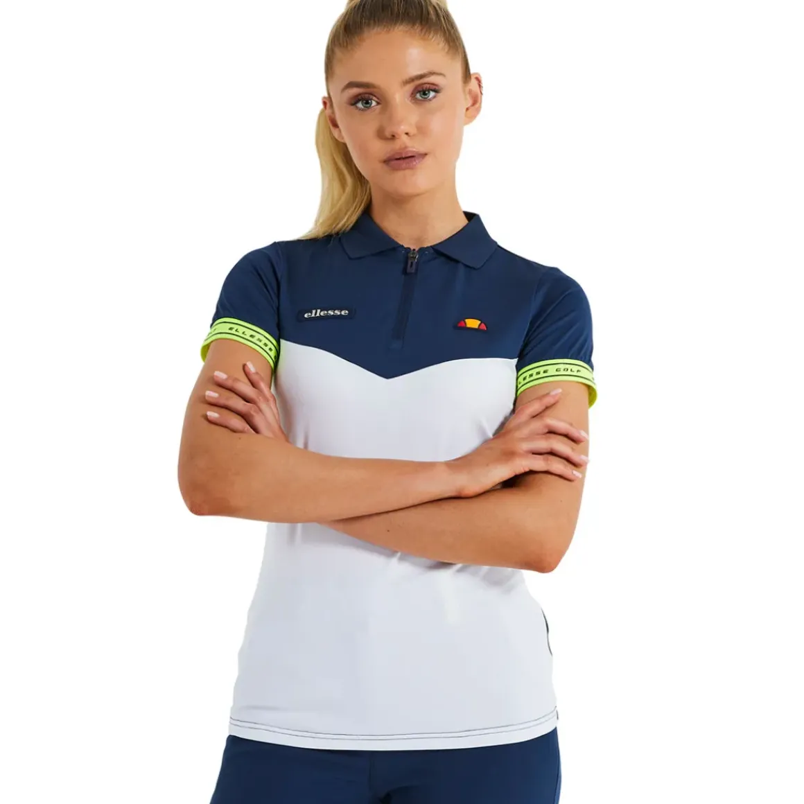 Ellesse Ladies Mitro Chevron Stretch Golf Polo Shirt