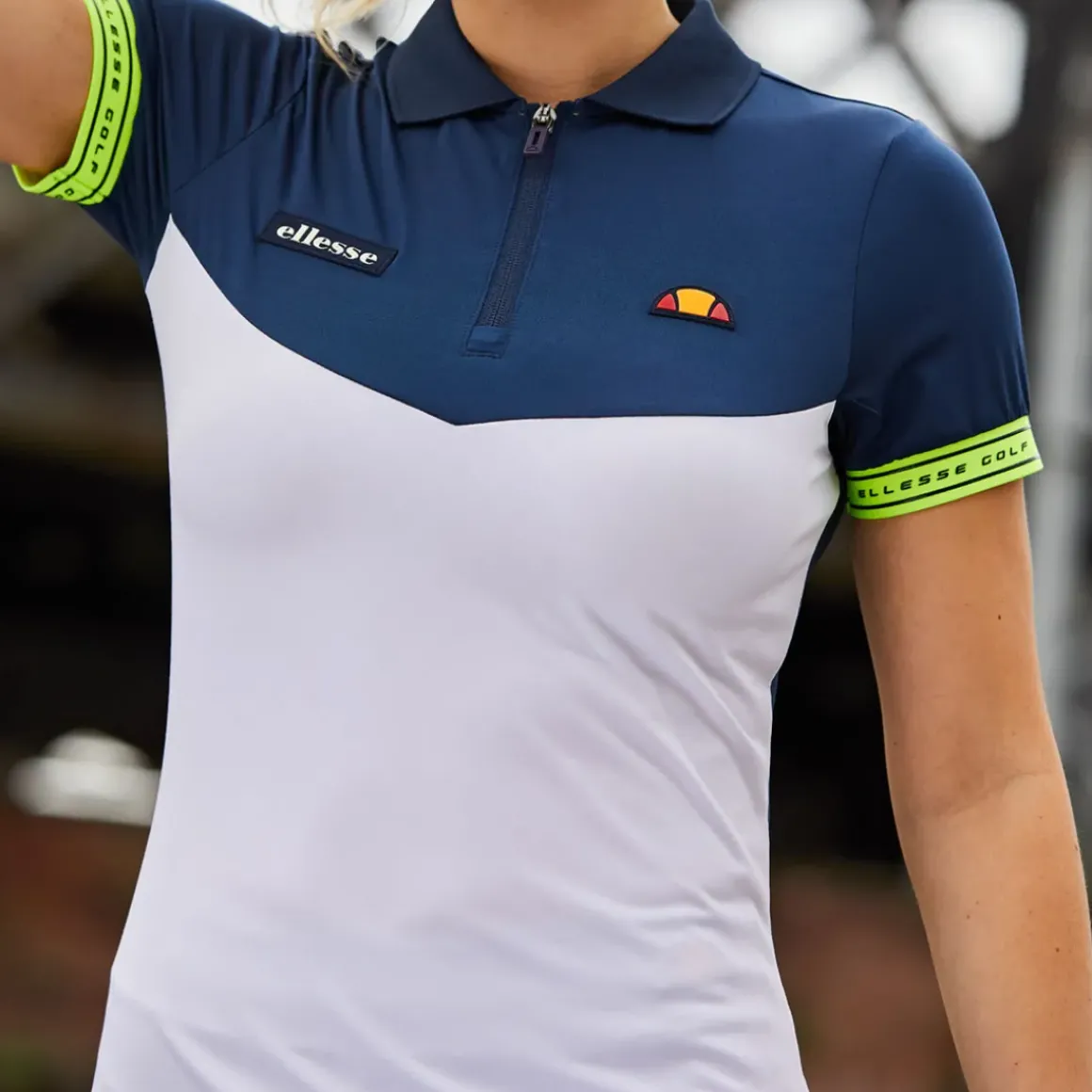 Ellesse Ladies Mitro Chevron Stretch Golf Polo Shirt