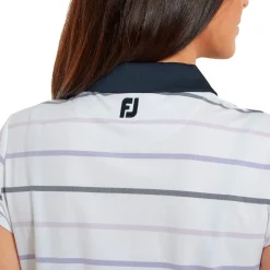 FootJoy Ladies Birdseye Stripe Smooth Jacquard Golf Polo Shirt