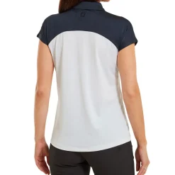 FootJoy Ladies Cap Sleeve Colour Block Lisle Golf Polo Shirt