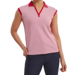FootJoy Ladies End on End Stripe Lisle Golf Polo Shirt
