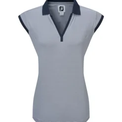 FootJoy Ladies End on End Striped Lisle Golf Polo Shirt