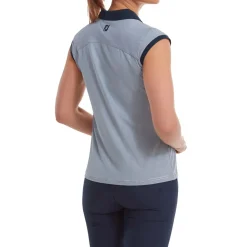 FootJoy Ladies End on End Striped Lisle Golf Polo Shirt