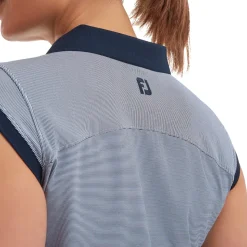 FootJoy Ladies End on End Striped Lisle Golf Polo Shirt