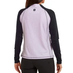 FootJoy Ladies Houndstooth Printed Full Zip Golf Mid Layer