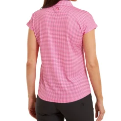 FootJoy Ladies Houndstooth Print Golf Polo Shirt