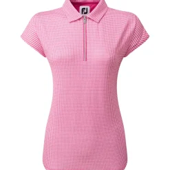 FootJoy Ladies Houndstooth Print Golf Polo Shirt