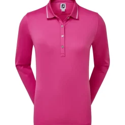 FootJoy Ladies Thermal Solid Long Sleeve Golf Polo Shirt