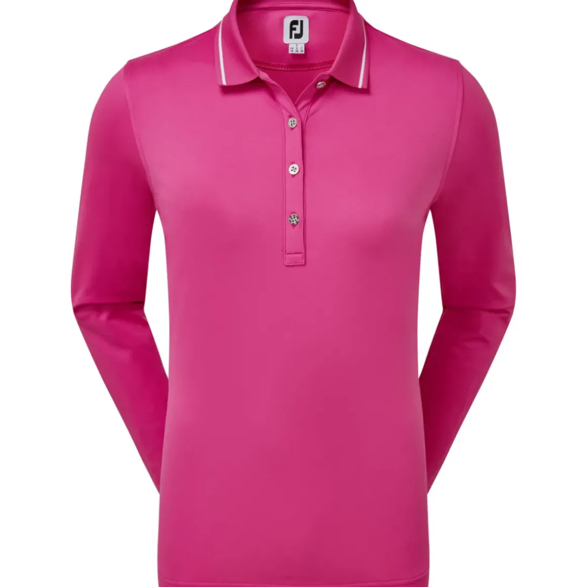 FootJoy Ladies Thermal Solid Long Sleeve Golf Polo Shirt